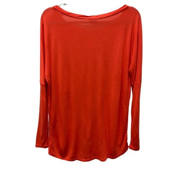 NEW La made tee orange long sleeve high low front pockets size XS - Picture 4 of 13